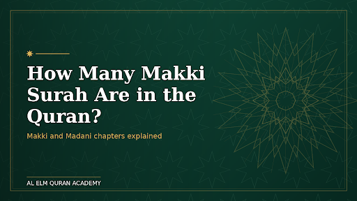 how many makki surah are in the quran