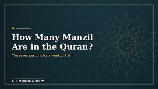 how many manzil are in the quran
